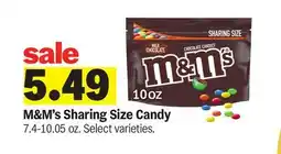 Meijer M&M's Sharing Size Candy offer
