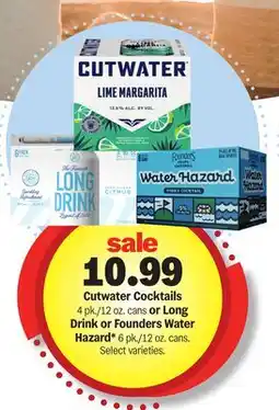 Meijer Cutwater Cocktails Long Drink or Founders Water Hazard offer