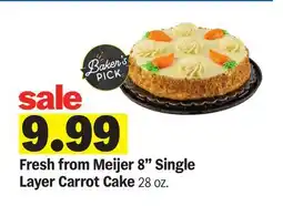 Meijer Fresh from Meijer 8 Single Layer Carrot Cake offer