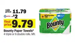 Meijer Bounty Paper Towels offer