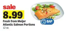 Meijer Fresh from Meijer Atlantic Salmon Portions offer