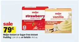 Meijer Meijer Instant or Sugar-Free Instant Pudding 1.34-3.9 oz. or Gelatin .44-3 oz offer