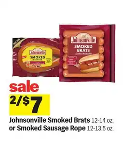 Meijer Johnsonville Smoked Brats 12-14 oz. or Smoked Sausage Rope 12-13.5 oz offer