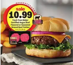 Meijer Fresh from Meijer Certified Angus Beef Flavored or Seasoned Ground Beef Patties offer