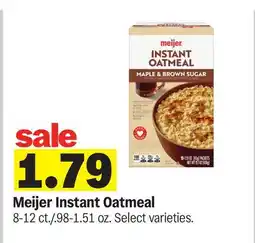 Meijer Meijer Instant Oatmeal offer