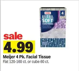Meijer Meijer 4 Pk. Facial Tissue offer
