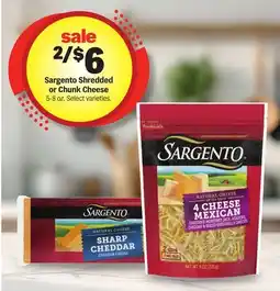 Meijer Sargento Shredded or Chunk Cheese offer