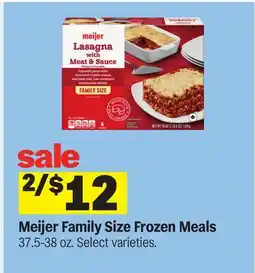 Meijer Meijer Family Size Frozen Meals offer