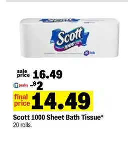 Meijer Scott 1000 Sheet Bath Tissue offer