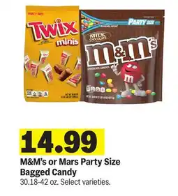 Meijer M&M's or Mars Party Size Bagged Candy offer