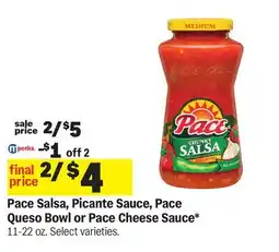 Meijer Pace Salsa, Picante Sauce, Pace Queso Bowl or Pace Cheese Sauce offer