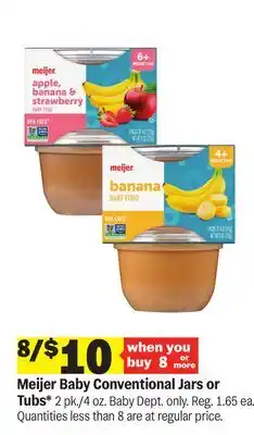 Meijer Meijer Baby Conventional Jars or Tubs offer