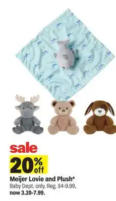 Meijer Meijer Lovie and Plush offer