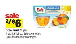 Meijer Dole Fruit Cups offer