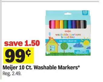 Meijer Meijer 10 Ct. Washable Markers offer