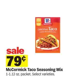 Meijer McCormick Taco Seasoning Mix offer