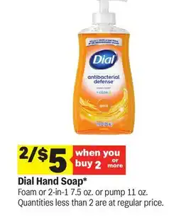 Meijer Dial Hand Soap offer