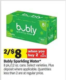 Meijer Bubly Sparkling Water offer