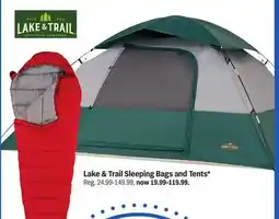 Meijer Lake & Trail Sleeping Bags and Tents offer