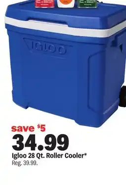 Meijer Igloo 28 Qt. Roller Cooler offer