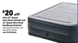 Meijer Intex 22 Queen Dura-Beam Airbeds and 18 Queen Ultra Plush Headboard Airbeds offer