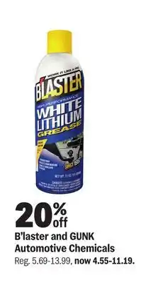 Meijer B'laster and GUNK Automotive Chemicals offer