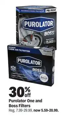 Meijer Purolator One and Boss Filters offer
