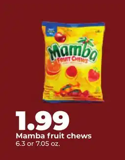 Hy-Vee Mamba fruit chews offer