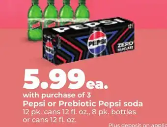 Hy-Vee Pepsi or Prebiotic Pepsi soda offer