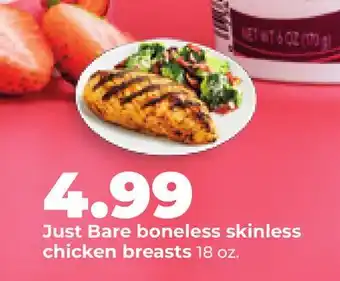 Hy-Vee Just Bare boneless skinless chicken breasts offer