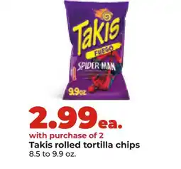 Hy-Vee Takis rolled tortilla chips offer