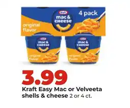 Hy-Vee Kraft Easy Mac or Velveeta shells & cheese offer