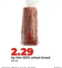 Hy-Vee Hy-Vee 100% wheat bread offer