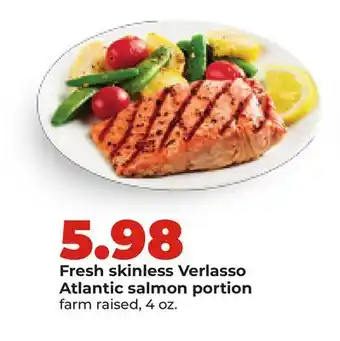 Hy-Vee Fresh skinless Verlasso Atlantic salmon portion offer