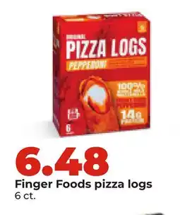 Hy-Vee Finger Foods pizza logs offer