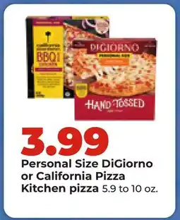 Hy-Vee Personal Size DiGiorno or California Pizza Kitchen pizza offer