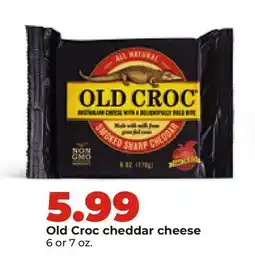 Hy-Vee Old Croc cheddar cheese offer