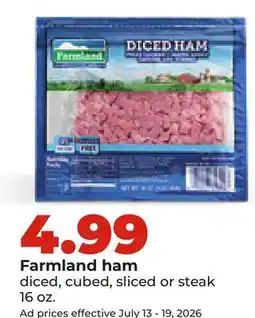 Hy-Vee Farmland ham offer