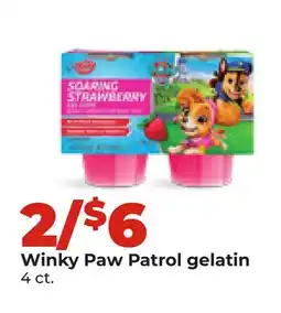 Hy-Vee Winky Paw Patrol gelatin offer