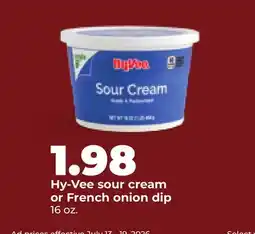 Hy-Vee Hy-Vee sour cream or French onion dip offer