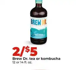 Hy-Vee Brew Dr. tea or kombucha offer