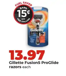 Hy-Vee Gillette Fusion5 ProGlide razors offer
