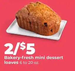 Hy-Vee Bakery-fresh mini dessert loaves offer