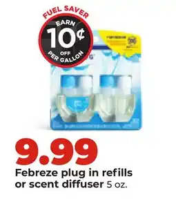 Hy-Vee Febreze plug in refills or scent diffuser offer