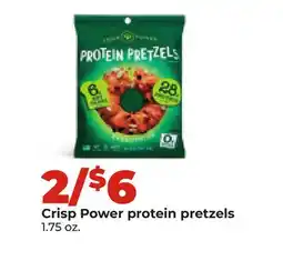 Hy-Vee Crisp Power protein pretzels offer