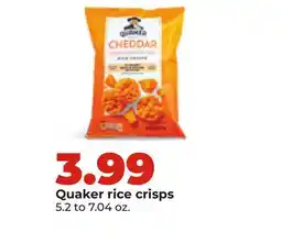 Hy-Vee Quaker rice crisps offer
