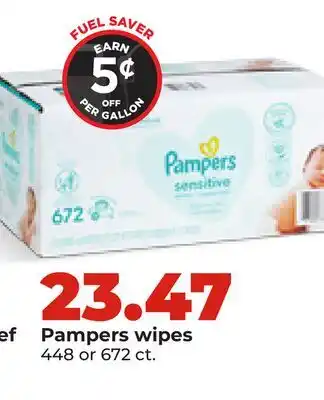 Hy-Vee Pampers wipes offer