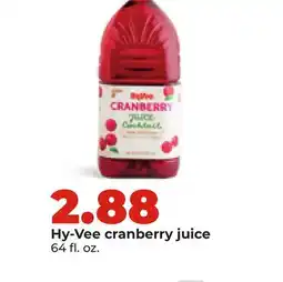 Hy-Vee Hy-Vee cranberry juice offer