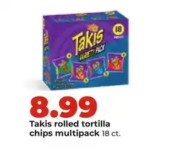 Hy-Vee Takis rolled tortilla chips multipack offer