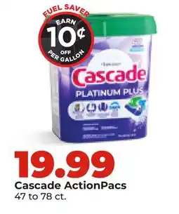 Hy-Vee Cascade ActionPacs offer